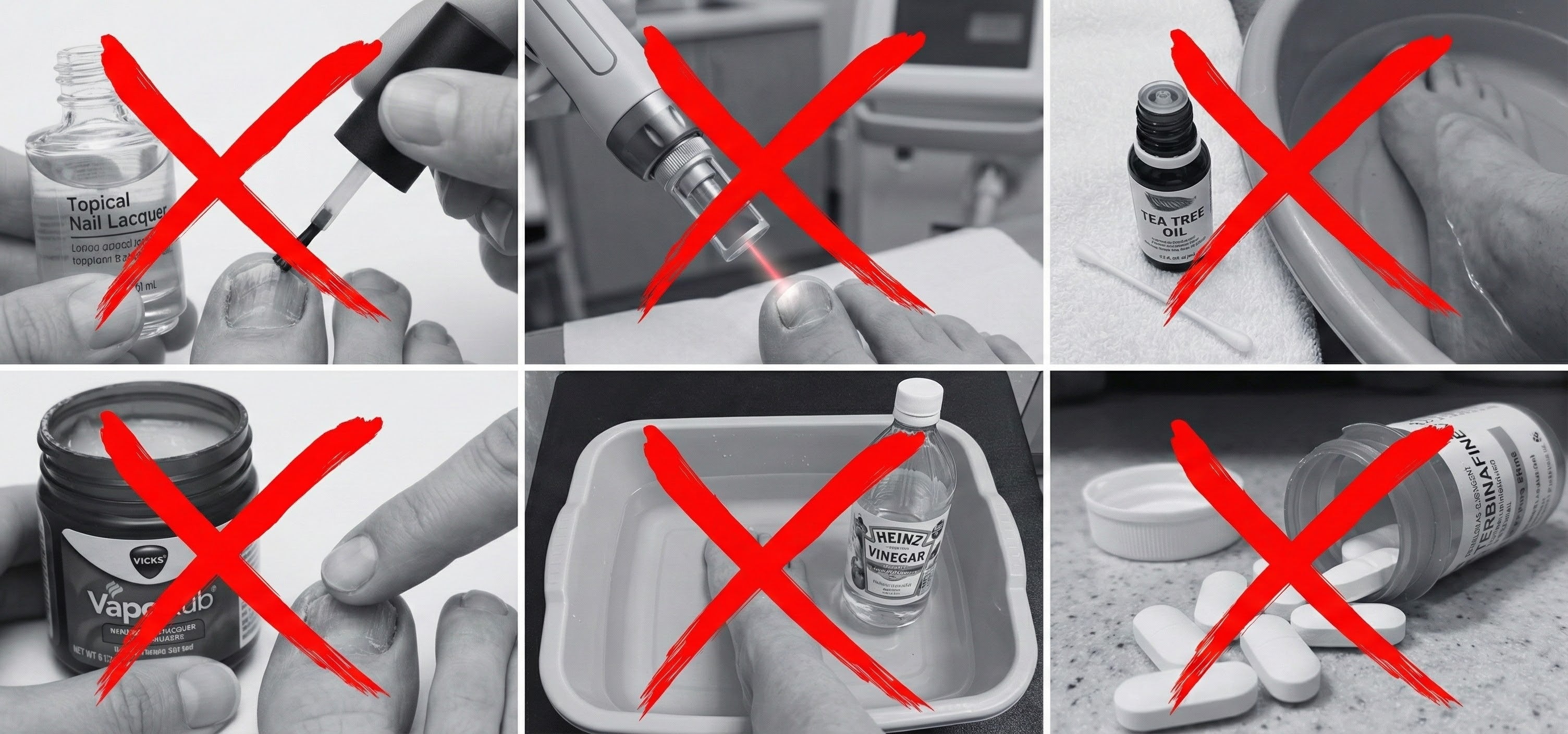 A visual comparison of common nail care products